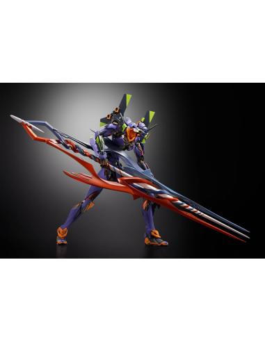 Bandai Tamashii Nations Neon Genesis Evangelion Figura Diecast Metal Build Eva Test Type-01 30th with the Spear of Gaius 22 cm