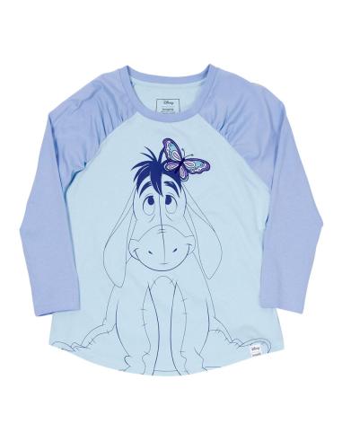 Loungefly Winnie the Pooh by Loungefly Tee Camiseta Unisex Eeyore Shirred Raglan
