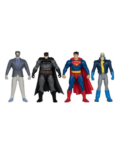 McFarlane Toys DC Direct Page Punchers Pack de 4 Figuras Batman & Son of Batman & Superman & Joker 7 cm