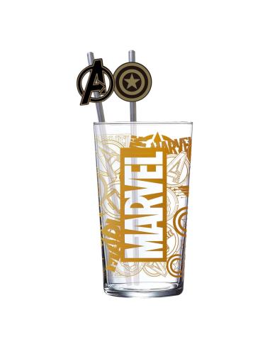 Stor Marvel Vaso Tumbler con pajitas Logo & Avengers 485 ml