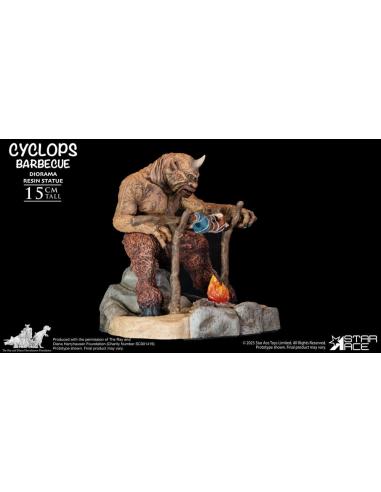 Star Ace Toys Ray Harryhausen Estatua 1/8 Cyclops Barbecue Scene 17 cm