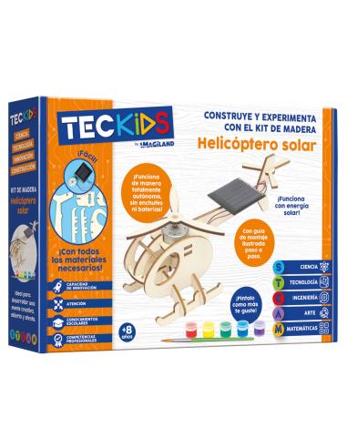 BOOKIT Maqueta Helicoptero Solar madera