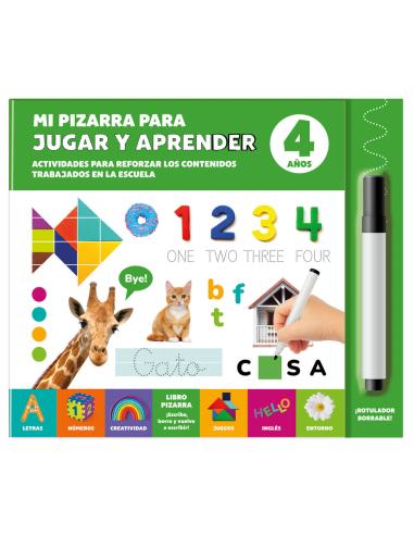BOOKIT Mi Pizarra para Jugar y Aprender 4 Años español