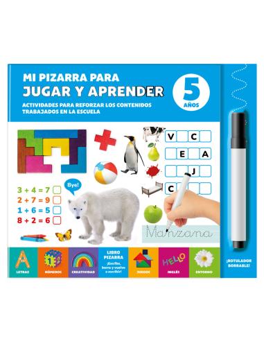 BOOKIT Mi Pizarra para Jugar y Aprender 5 Años español
