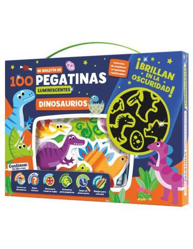 PLAYTIME Maletin 100 pegatinas luminiscentes Dinosaurios