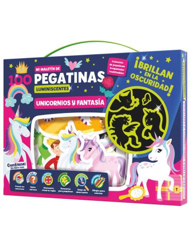 PLAYTIME Maletin 100 pegatinas luminiscentes Fantasia