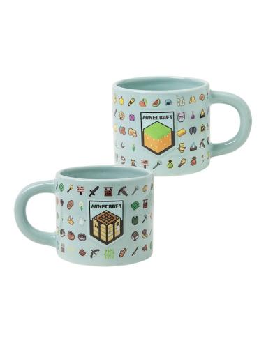 Taza de cerámica con la cara del Creeper de Minecraft