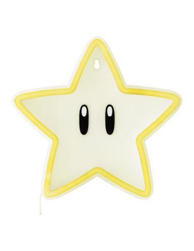 Lámpara de neón Super Star de Super Mario