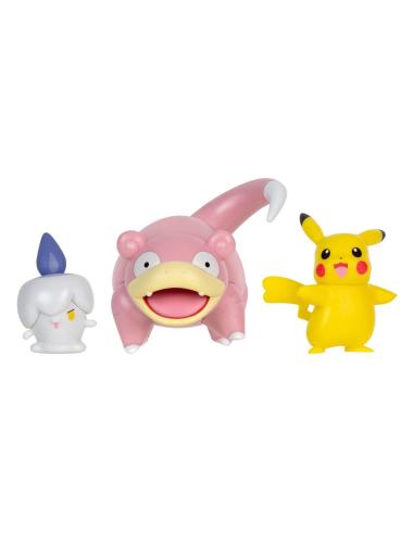 Set de figuras de batalla de Pikachu, Litwick y Slowpoke