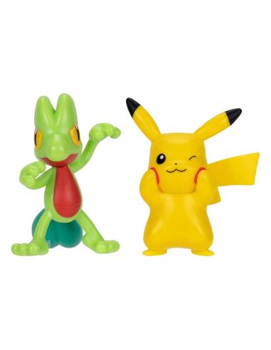 Set de figuras de batalla de Treecko y Pikachu
