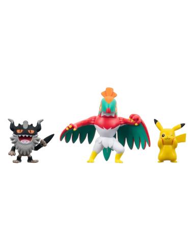 Figuras de batalla de Pikachu, Perrserker y Hawlucha