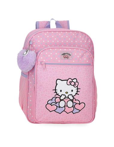 Mochila Hello Kitty con corazones y lunares