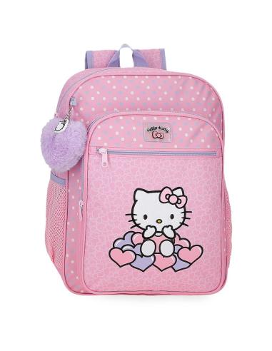 Mochila Hello Kitty con corazones y lunares