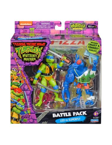 Leonardo battles Super Fly figure