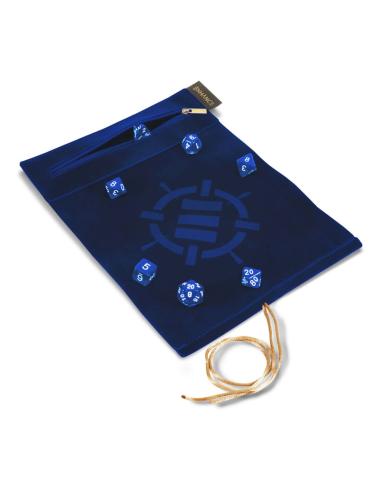 Enhance Enhance Tabletop Roll on a Scroll Bolsa con dados Azul