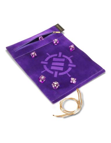 Enhance Enhance Tabletop Roll on a Scroll Bolsa con dados Morado