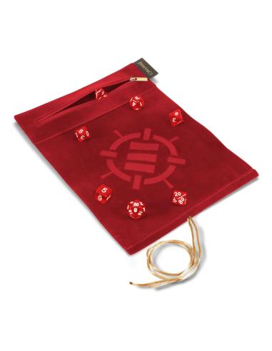 Enhance Enhance Tabletop Roll on a Scroll Bolsa con dados Rojo