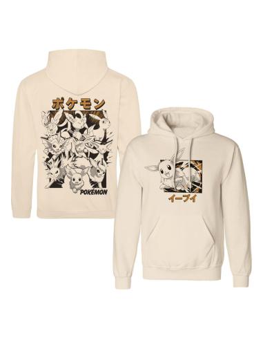 Heroes Inc Pokémon Sudadera capucha Eevee Evolutions Katakana talla S