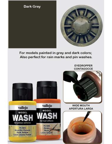 Vallejo lavado para modelos gris oscuro