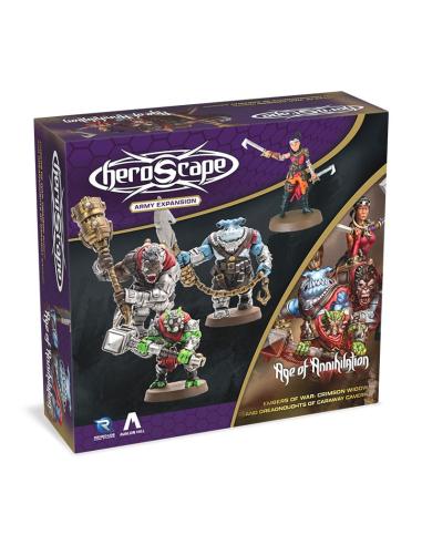 Renegade Heroscape expansión del ejército Embers of War: Crimson Widow & Dreadnoughts of Caraway Cavern *Edición Inglés*