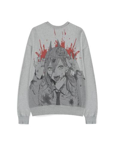 Difuzed Chainsaw Man sudadera Power Grey Melange talla L