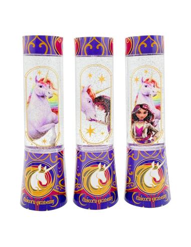 Joy Toy (IT) Unicorn Academy Lámpara Glitter LED 15 cm Expositor (12)