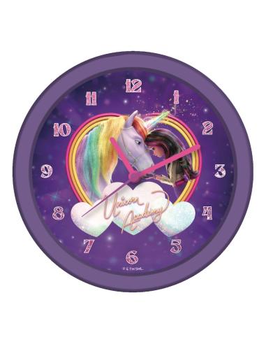 Joy Toy (IT) Unicorn Academy Reloj de Pared Glow in the Dark