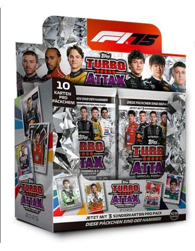 Topps/Merlin Fórmula 1 Turbo Attax TCG 2025 Caja de Sobres (24) *Edición Alemán*
