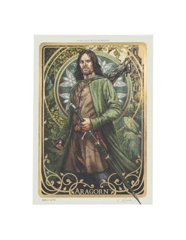 Weta Workshop El Señor de los Anillos Litografia Aragorn Art Card 14 x 21 cm Limited Edition