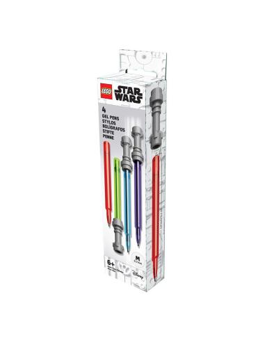 Joy Toy (IT) LEGO Star Wars Pack de 4 Bolígrafos de gel Sable de Luz