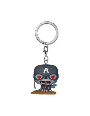 Funko Marvel Zombies Llaveros Pocket POP! Vinyl Captain America 4 cm Expositor (12)
