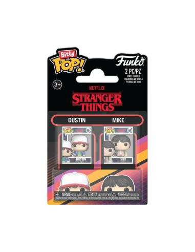 Funko Stranger Things Pack de 2 Figuras Bitty POP! Vinyl Dustin & Mike 2,5 cm