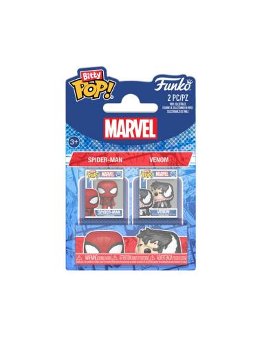 Funko Spider-Man Pack de 2 Figuras Bitty POP! Vinyl Spider-Man&Vnm 2,5 cm