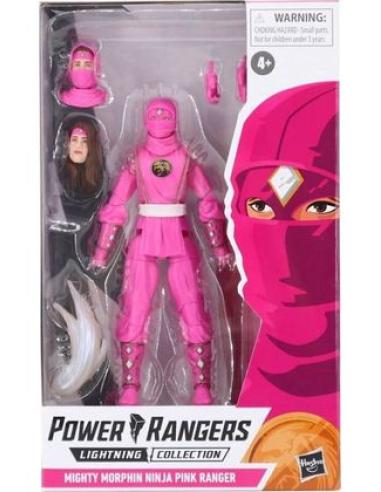 HASBRO MIGHTY MORPHIN NINJA PINK RANGER FIGURA 15 CM POWER RANGERS LIGHTNING COL. F46785L0