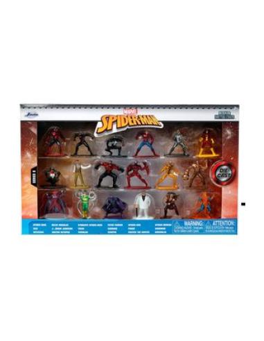 SIMBA TOYS ESPAÑA S.L.U. SPIDER-MAN SET 18 FIGURAS 4 CM SPIDER-MAN MARVEL NANO METALFIGS