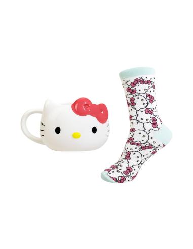 Blue Sky Studios Sanrio Set Taza 3D y Calcetines Hello Kitty