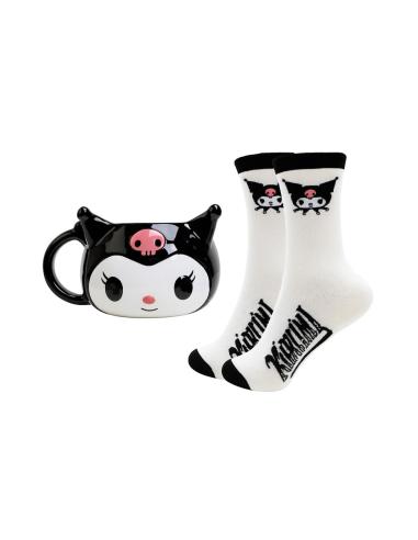 Blue Sky Studios Sanrio Set Taza 3D y Calcetines Kuromi