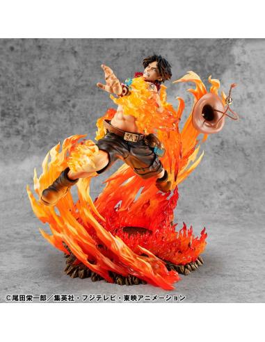 Megahouse One Piece Estatua PVC P.O.P. NEO-Maximum Portgas D. Ace 15th Anniversary Super Limited Reprint Ver. 23 cm