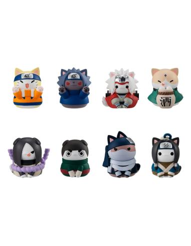 Megahouse Naruto Shippuden Mega Cat Project Nyaruto! Minifiguras Come here Sasuke-kun 3 cm Surtido (8)