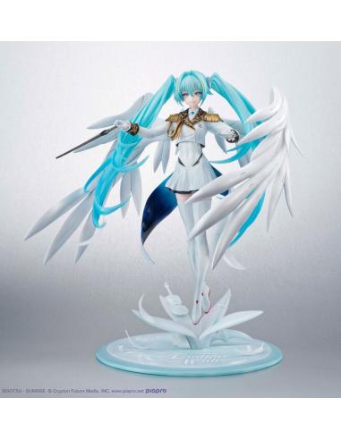 Megahouse Mobile Suit Gundam x Hatsune Miku Estatua PVC Lucrea Hatsune Miku x Wing Gundam Zero EW 45th Anniversary 27 cm