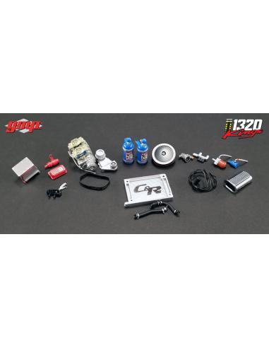 Coche de metal en miniatura Accesorios para coches Drag King GMP 1/18