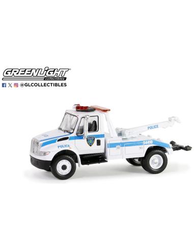 Coche de metal en miniatura International Durastar 4400 Grúa - Autoridad Portuaria de Nueva York Greenlight 33250A escala 1/64