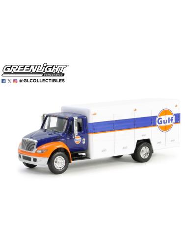 Coche de metal en miniatura International Durastar 4400 Reparto - Gulf Oil Greenlight 33250-C escala 1/64