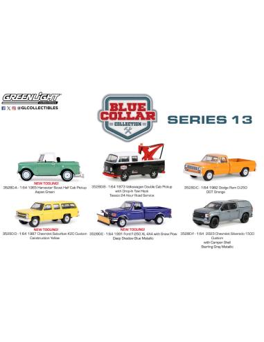 Coche de metal en miniatura Lote de 6 coches Blue Collar Series 13 Greenlight 35280 escala 1/64