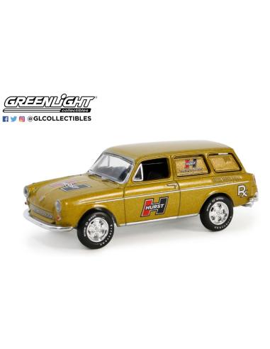 Coche de metal en miniatura Volkswagen Type 3 Squareback Panel "Vee-Dub Series 19" (1969) Greenlight 1/64