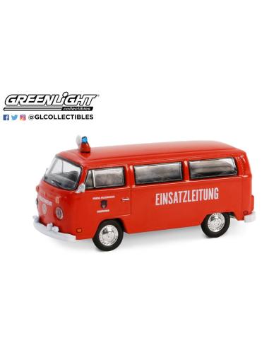 Coche de metal en miniatura Volkswagen Type 2 - Bomberos "Vee-Dub Series 19" (1978) Greenlight 36100-C escala 1/64