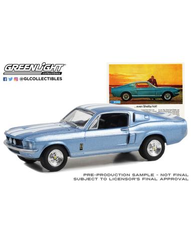 Coche de metal en miniatura Ford Mustang Shelby GT500 "Vintage Ad Cars Series 9" (1967) Greenlight 39130-c escala 1/64