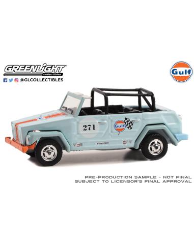 Coche de metal en miniatura Volkswagen Thing (Type 181) "Gulf Oil Series 2" 1983 Greenlight 1:64