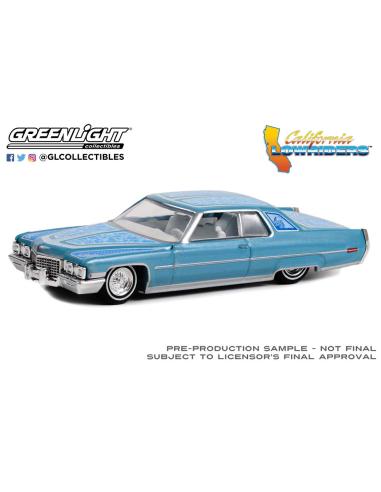 Coche de metal en miniatura Cadillac Coupe deVille Lowriders Series 2 (1972) Greenlight 1/64
