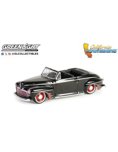 Coche de metal en miniatura Ford Deluxe descapotable - Lowriders Series 5 (1947) Greenlight 63060-A escala 1/64